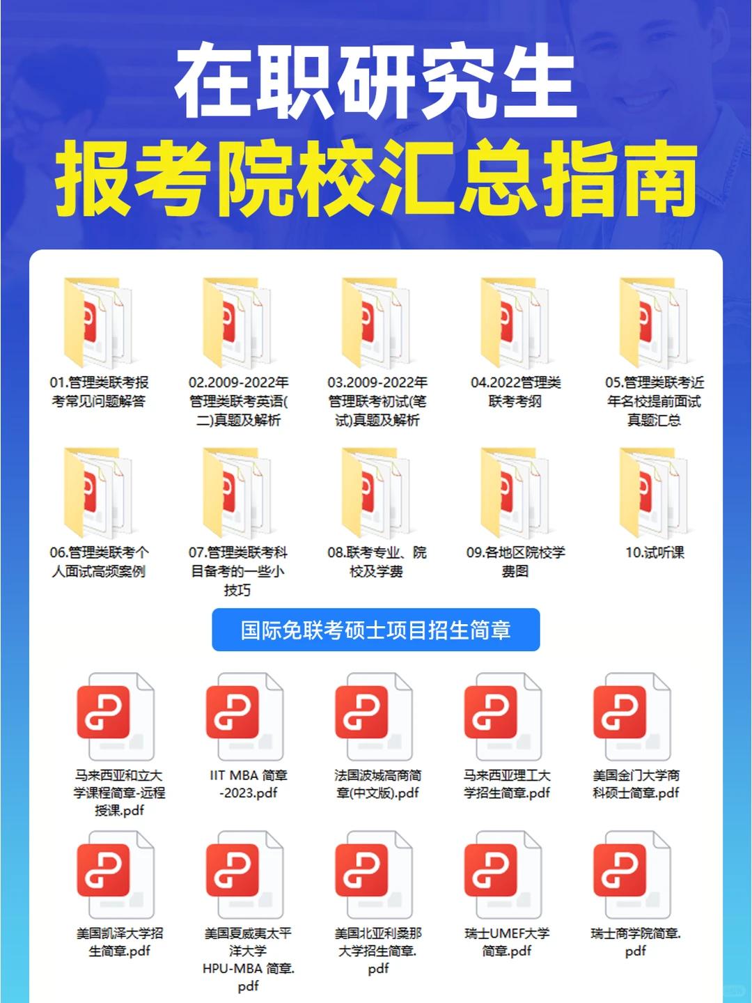 在职研究生报考院校汇总指南-获取精选资料